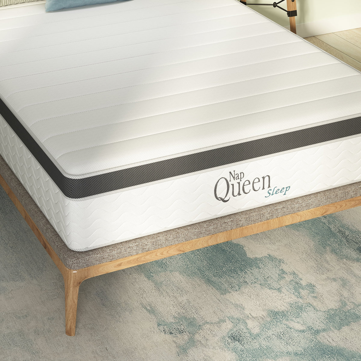 8 Inch Hybrid Memory Foam and Coils Mattress, Queen Size N372628