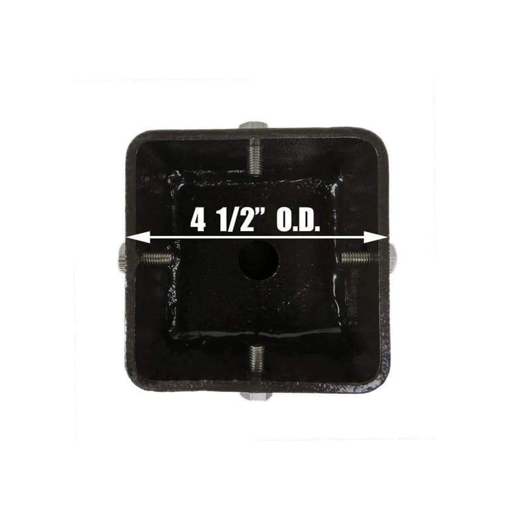 5inch Square Pole Light Top Single Tenon Adapter F989