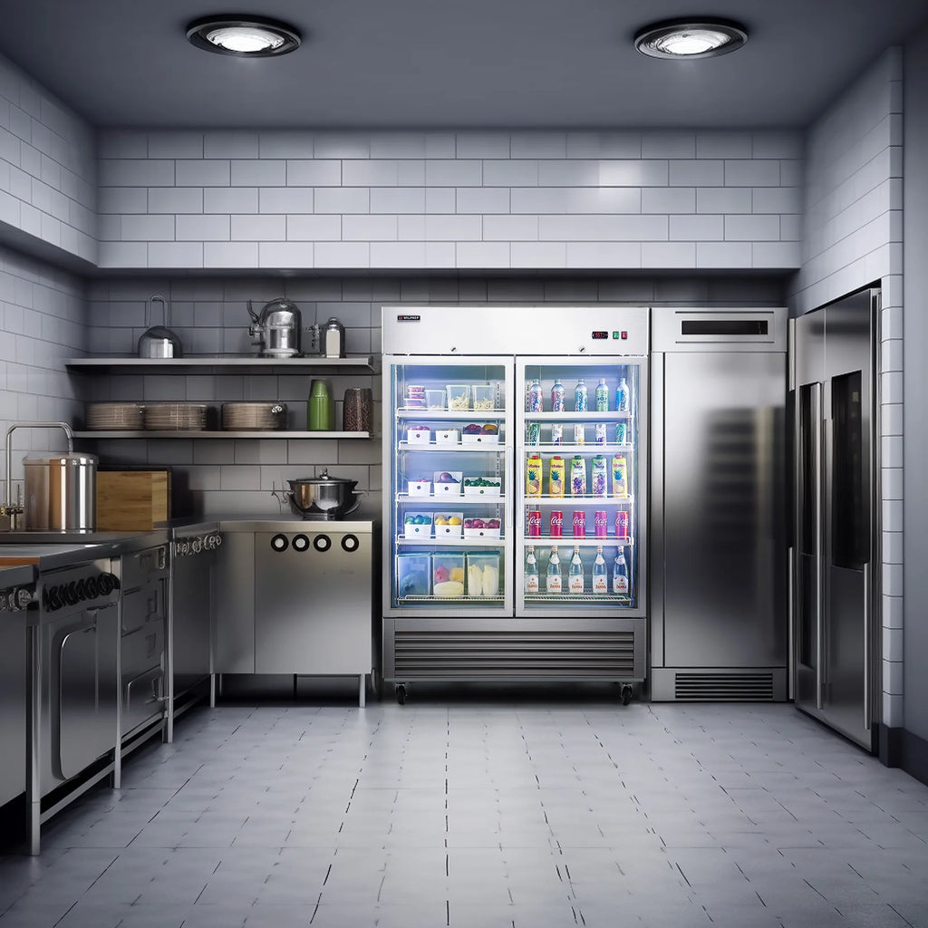 54" 2 Glass Door Display Refrigerator with 42.2 cu. ft. Capacity S4825