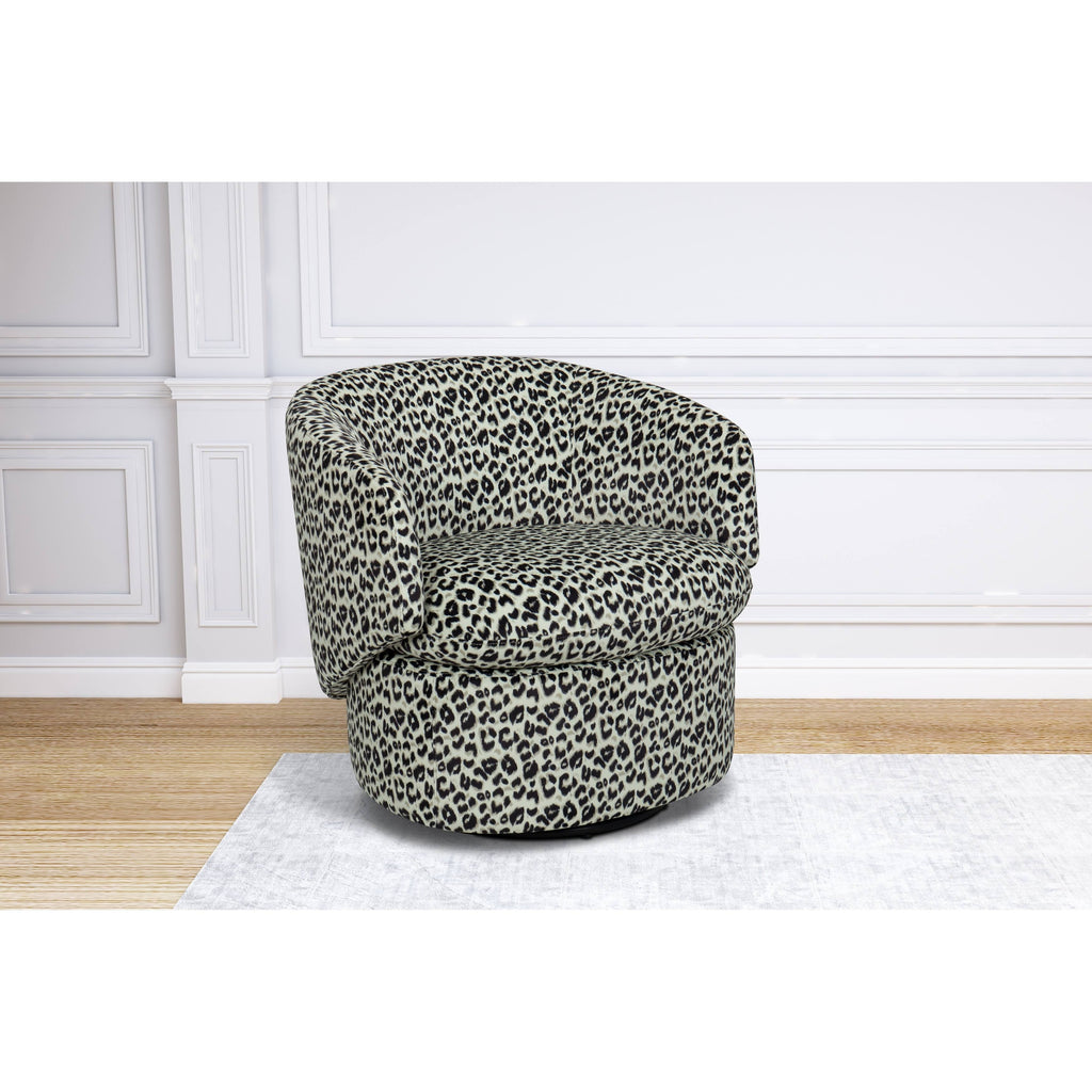 Leopard Swivel Barrel Chair S593207
