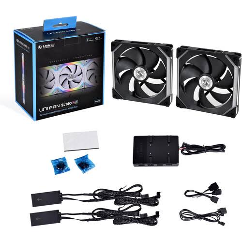 140mm LED RGB Case Fan 2-Pack with Controller E18431