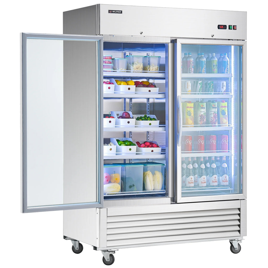 54" 2 Glass Door Display Refrigerator with 42.2 cu. ft. Capacity S4825