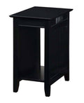 Black End Table with Charging Station G67402