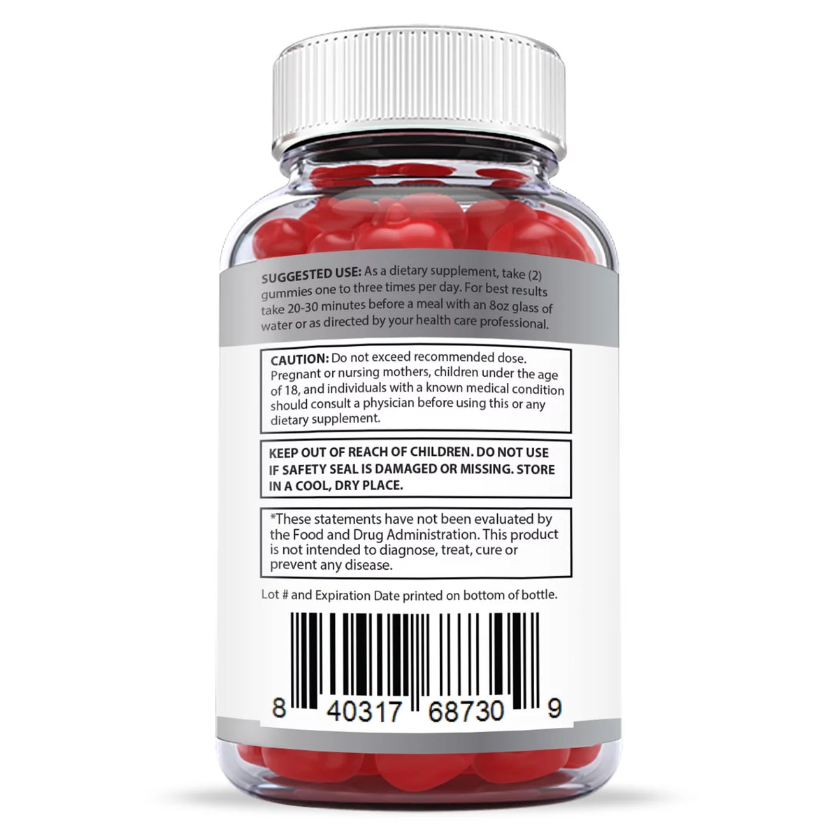 5 Pack 2000mg ACV Gummies Dietary Supplement A156