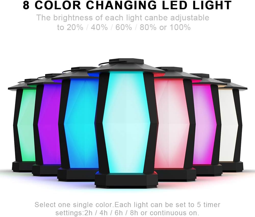 2 Pack 25W Wireless Outdoor Bluetooth Speakers with RGB LED Lights A554718