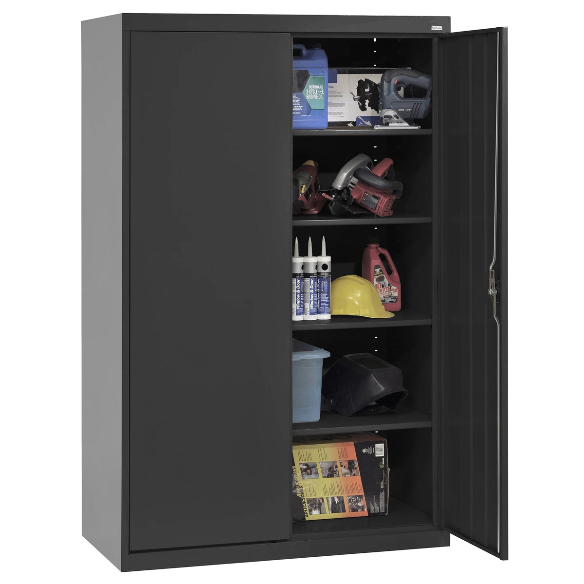 5-Shelf Steel Storage Cabinet with Recessed Handle G6861