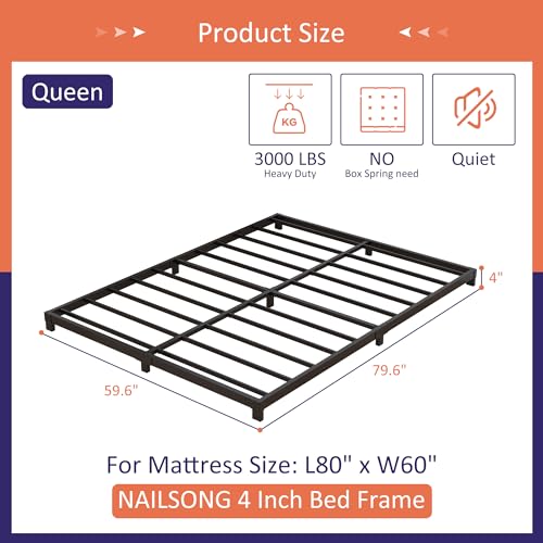 3 Inch Low Profile Full Metal Bed Frame N920