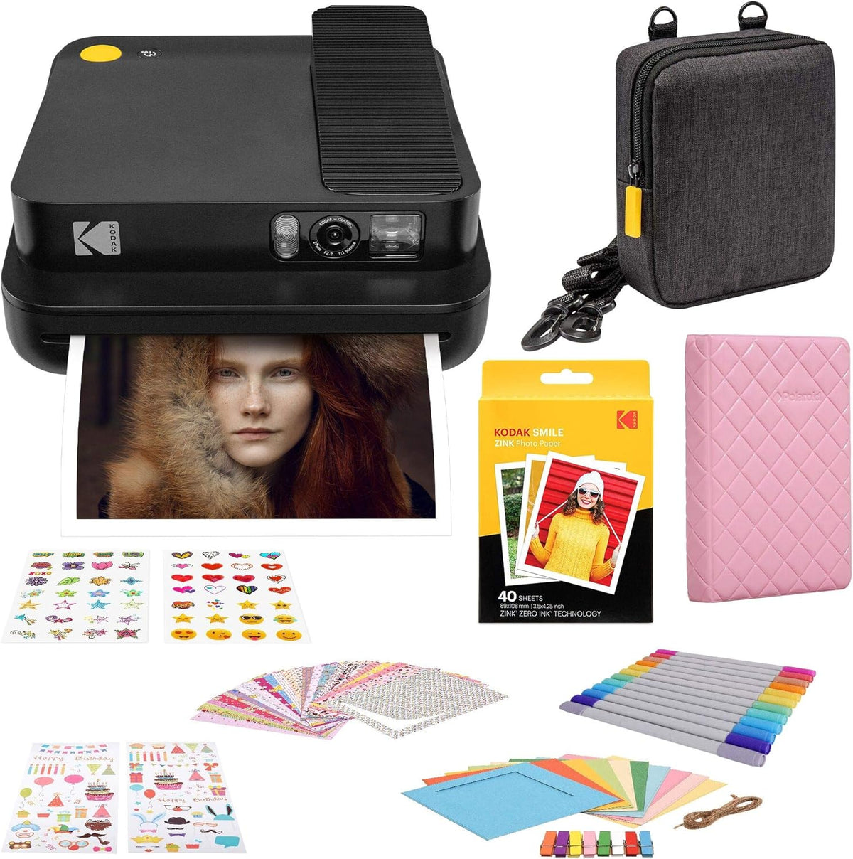 Digital Instant Camera for 3.5 x 4.25 Zink Photo Paper, 16MP (Blue) U226