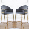Grey Velvet Counter Height Stool A366