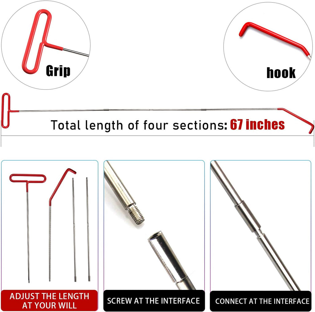 13 Pc Stainless Steel Car Tool Kit with Air Wedge Pump Bag R592