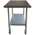 Stainless Steel Work Table with Casters 24 x 60 Inches H52680