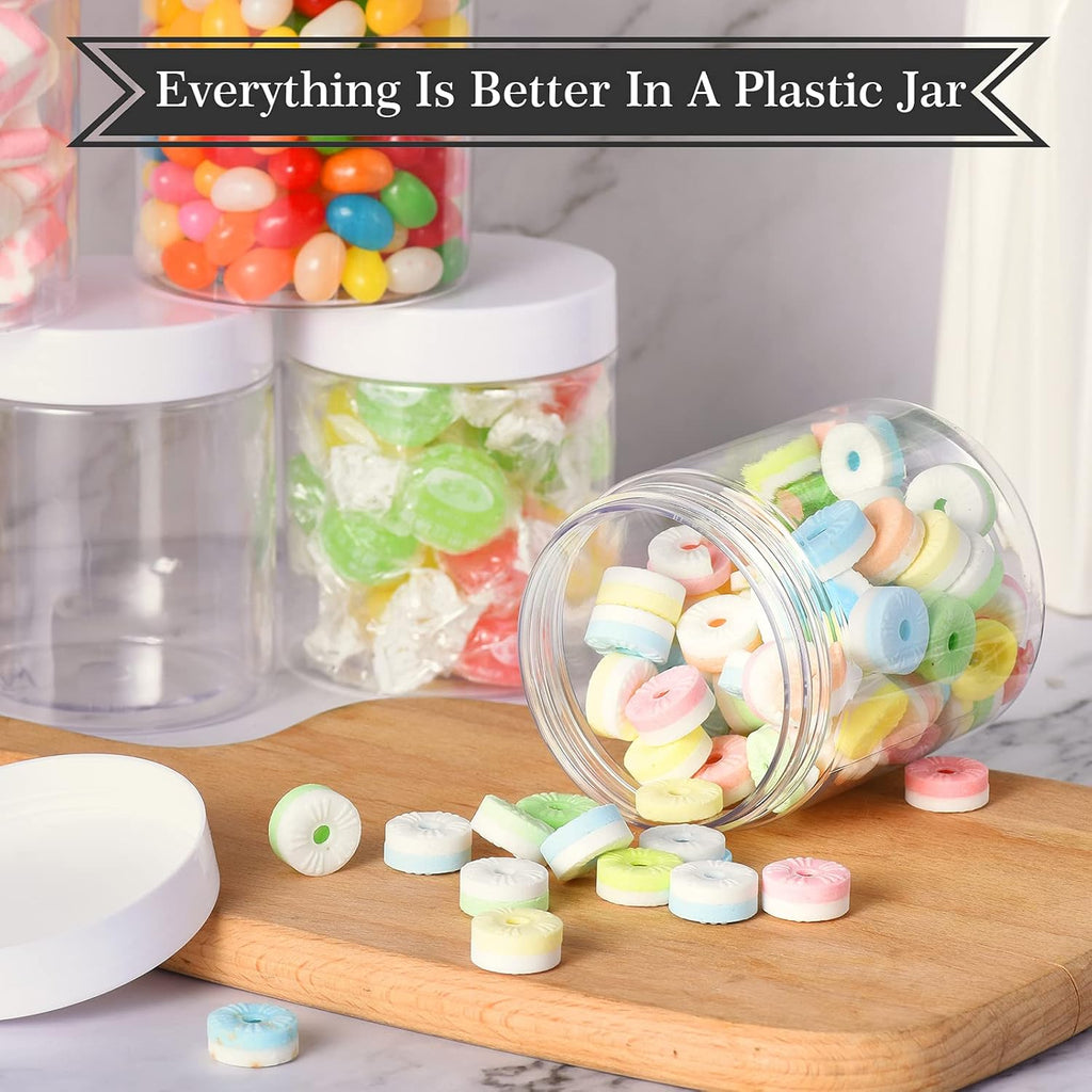 8 oz Plastic Jars with Lids, Pack of 30 I719