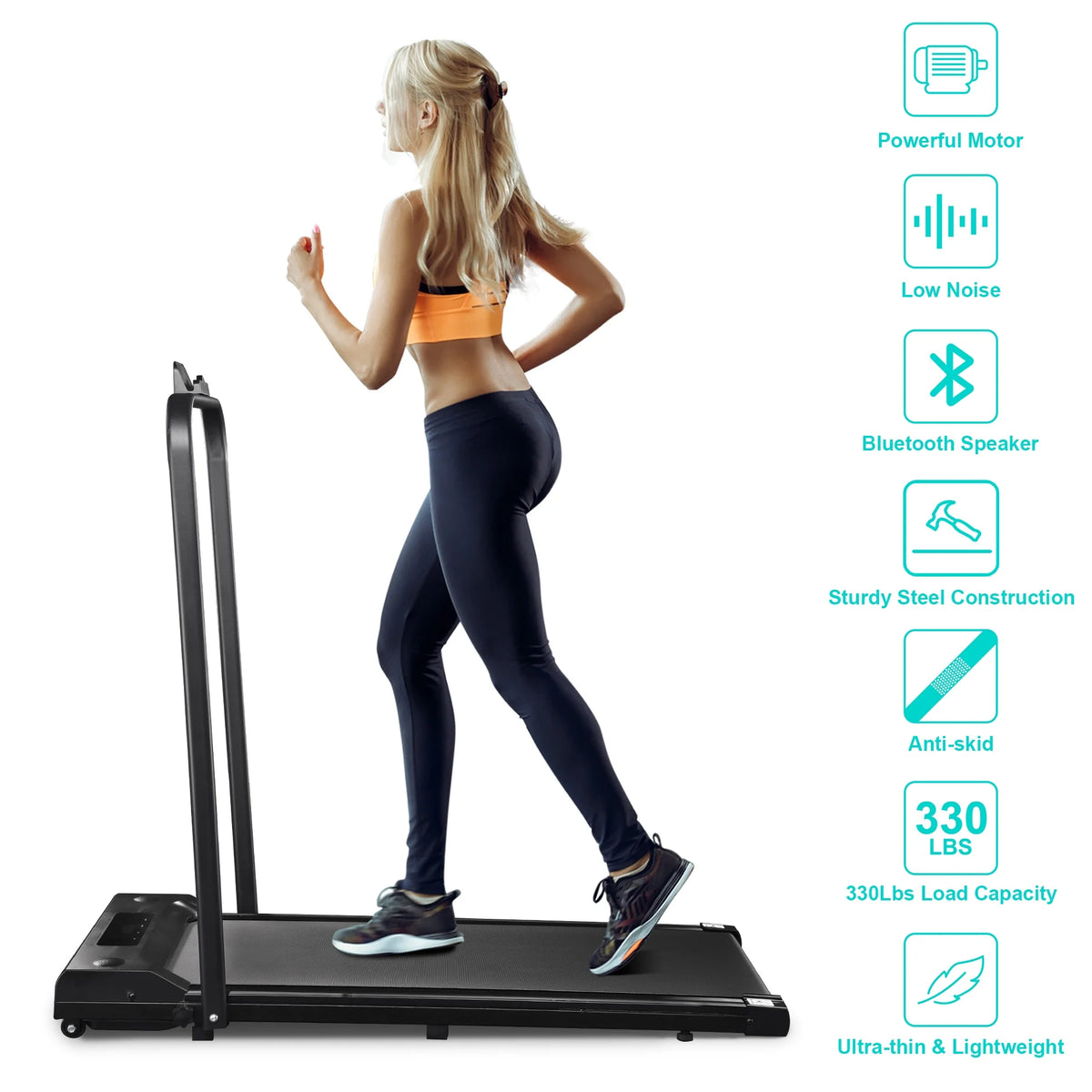 Foldable 2 in 1 Treadmill 1.5 HP R98450