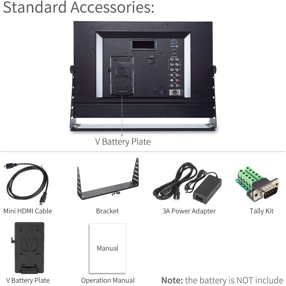 21.5 Inch Broadcast Production LCD Monitor 3G SDI 4K HDMI IPS Full HD S652