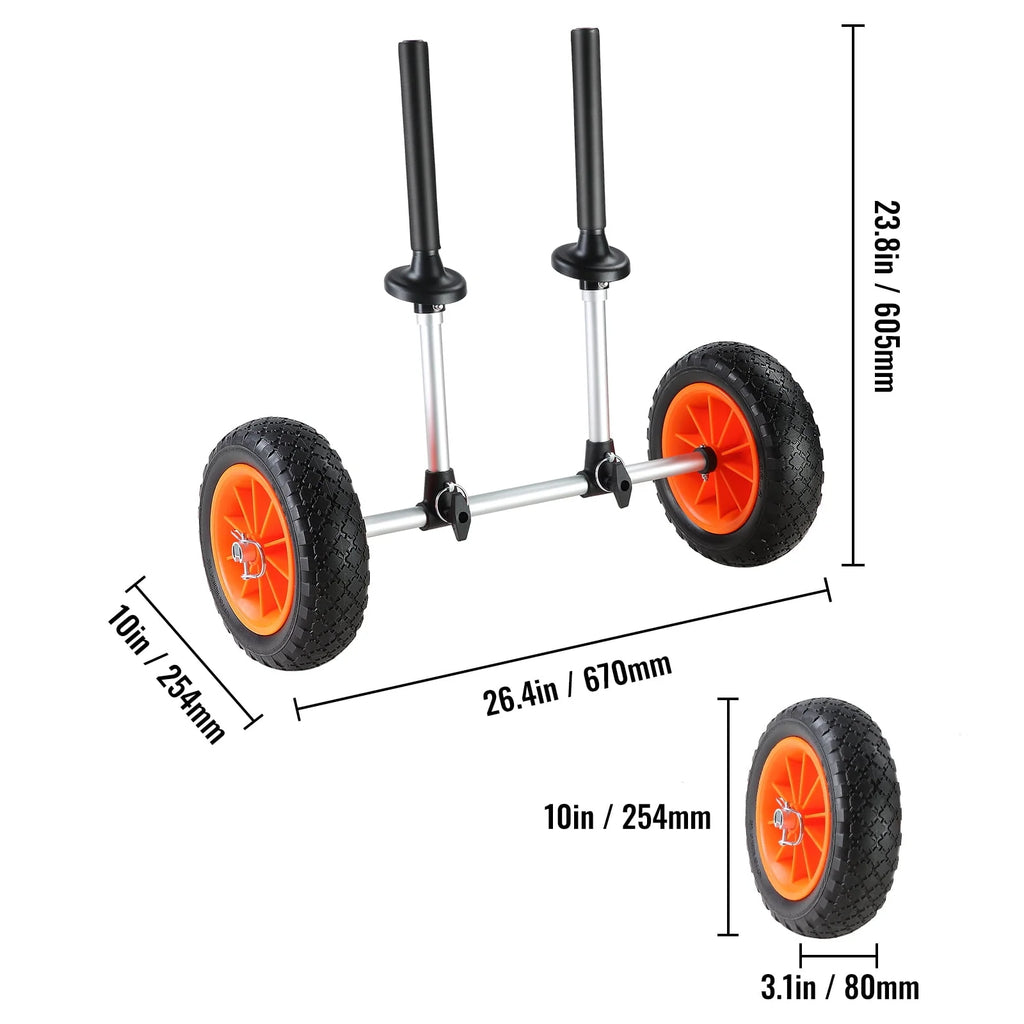 Adjustable Kayak Cart with 10'' Solid Tires P390301