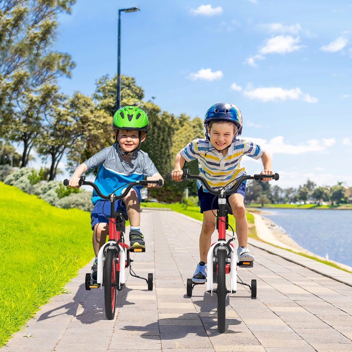 16'' Kid's Bike with Training Wheels & Basket K822