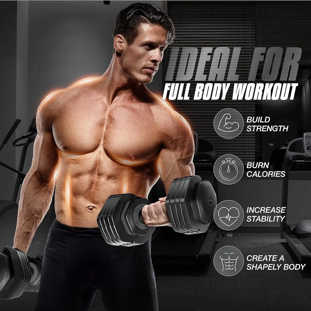 Adjustable Dumbbells 25lb Pair K58590