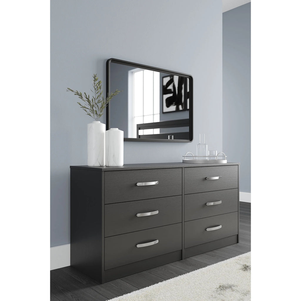 Black 6 Drawer Dresser I246