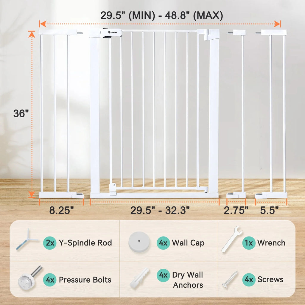 36'' Extra Tall 29.5-48.8'' Wide Baby Gate O6494