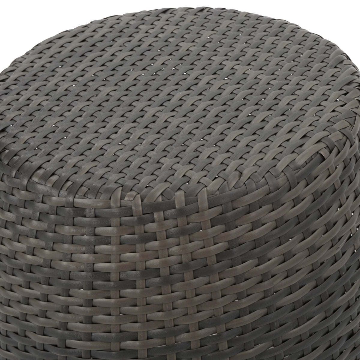 Gray Wicker Outdoor Side Table P368980