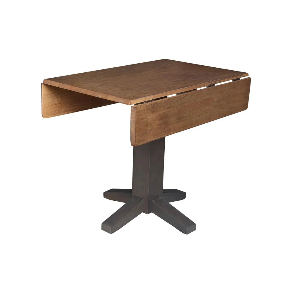 36" Solid Wood Square Dual Drop Leaf Dining Table D5215