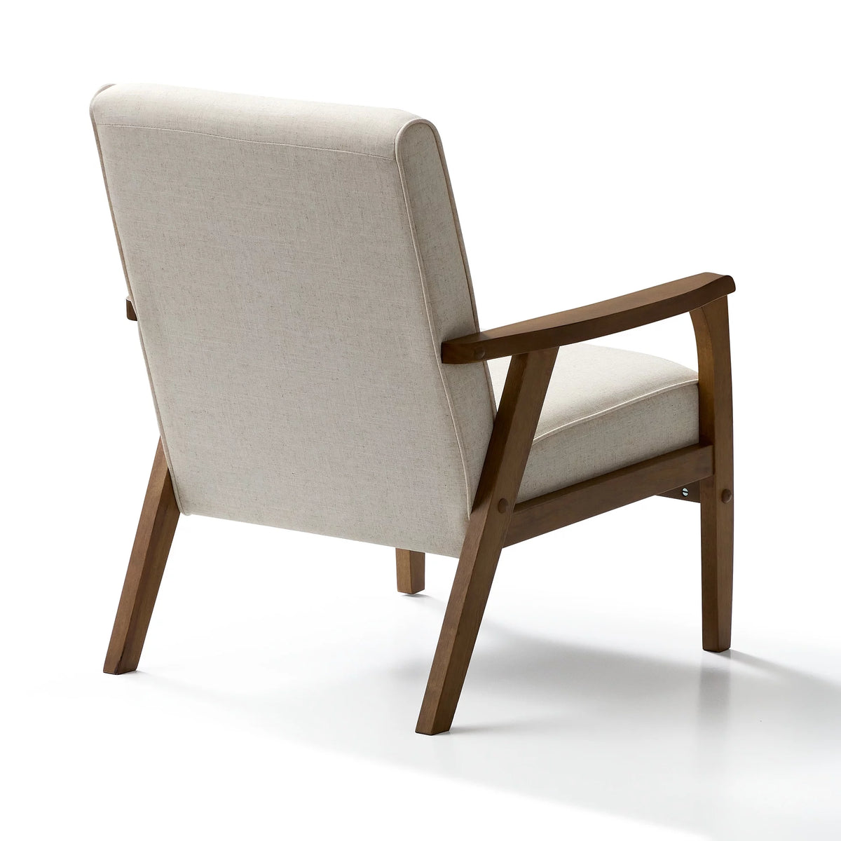 Cream Wood Frame Accent Chair S871