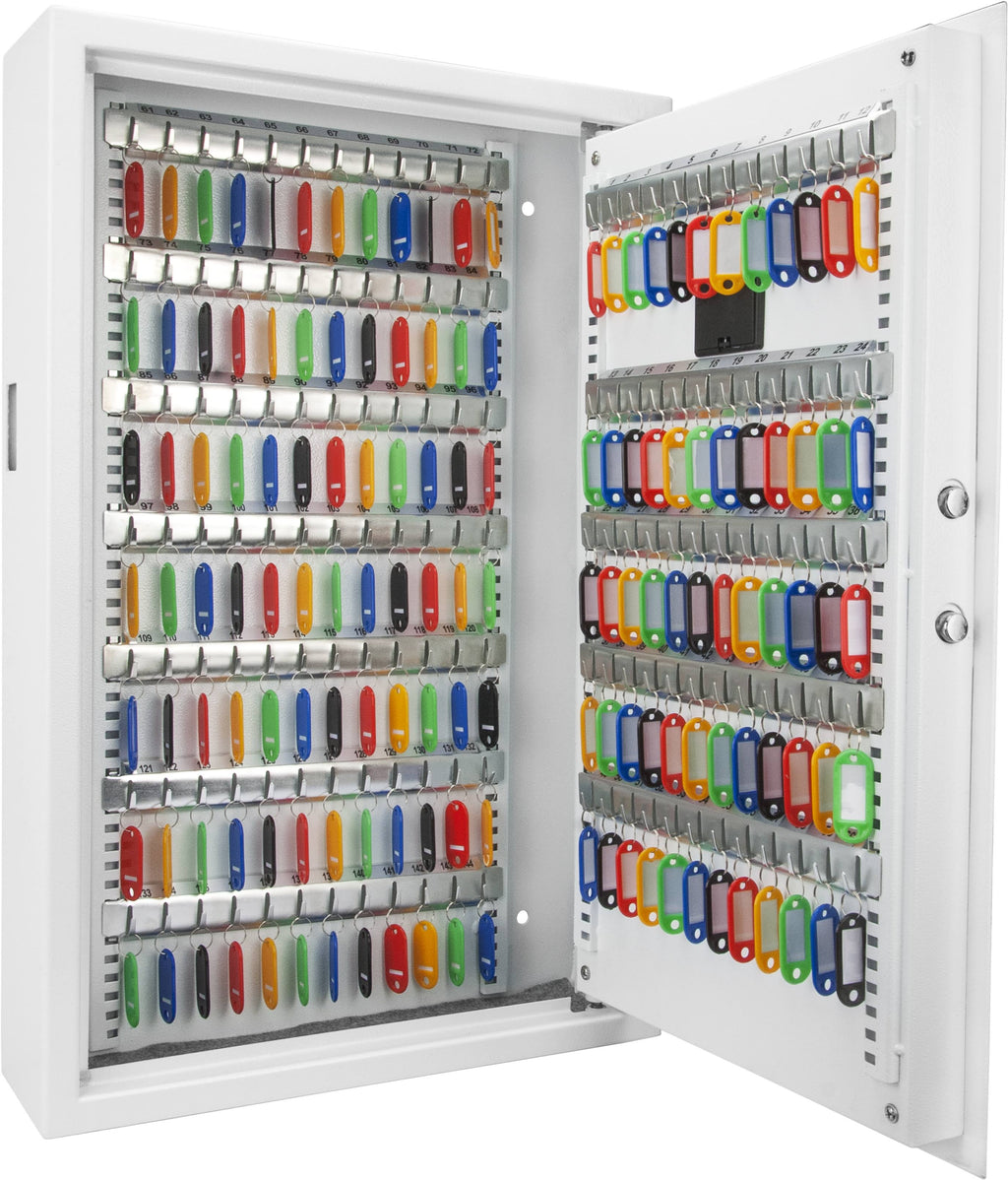 Key Cabinet 144 Hooks Steel White B10109