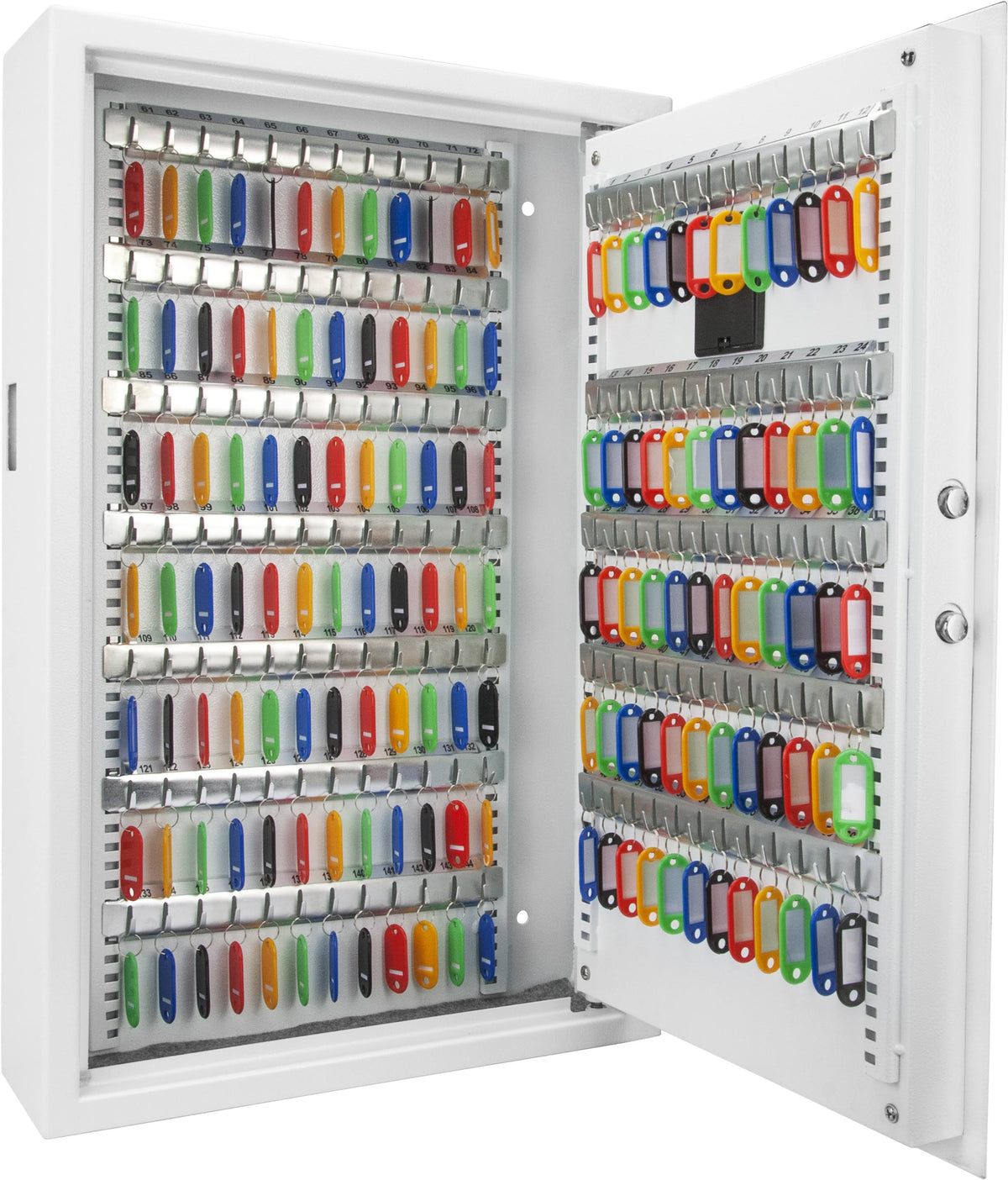 Key Cabinet 144 Hooks Steel White B10109