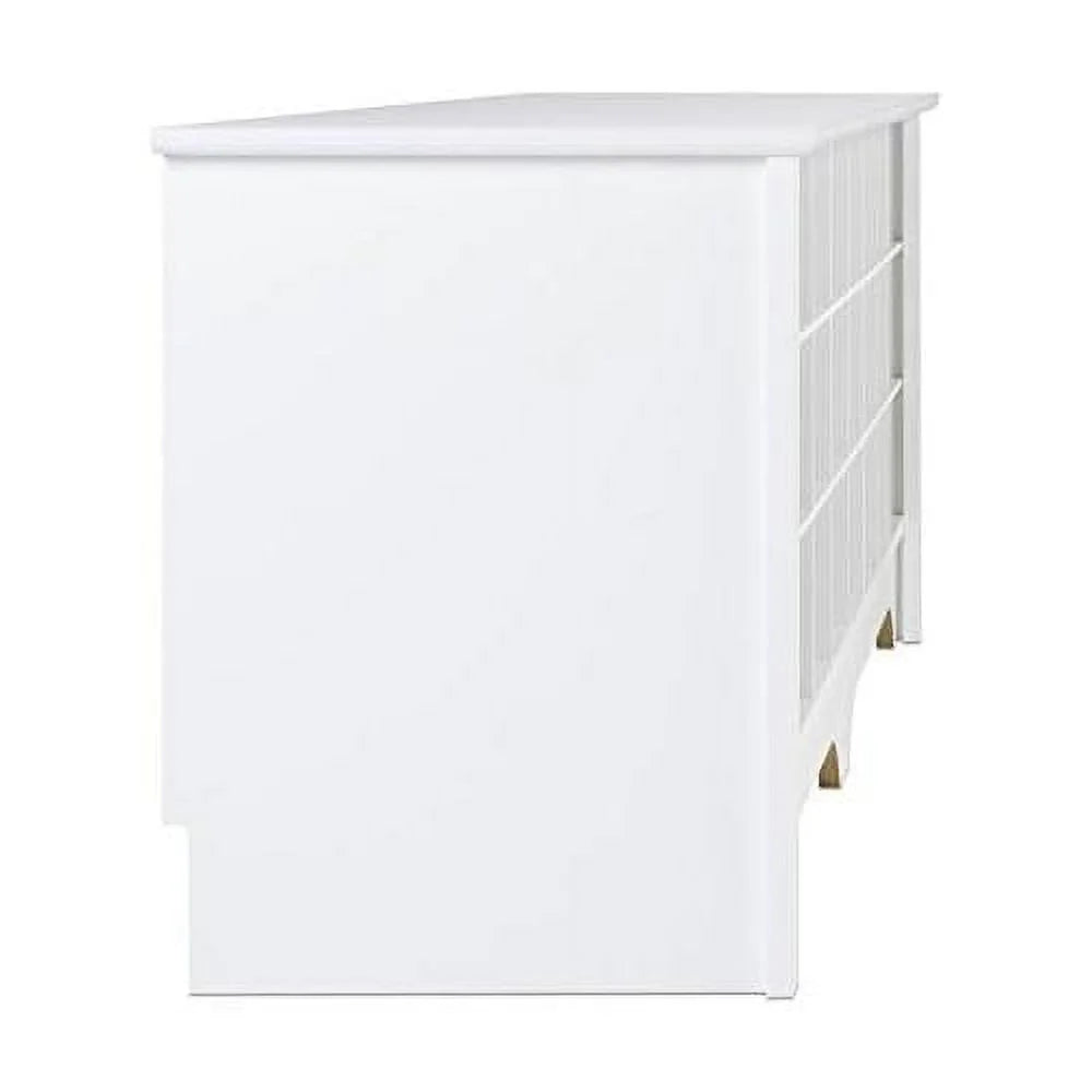 White 24-Pair Shoe Cubby Bench V650026