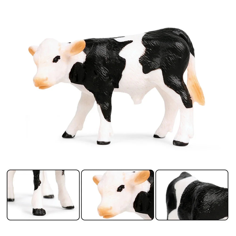 Realistic Cow Cattle Figurine Model Toy D6799