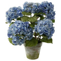 4-Stem Hydrangea Floral Arrangement in Terracotta Pot G5857
