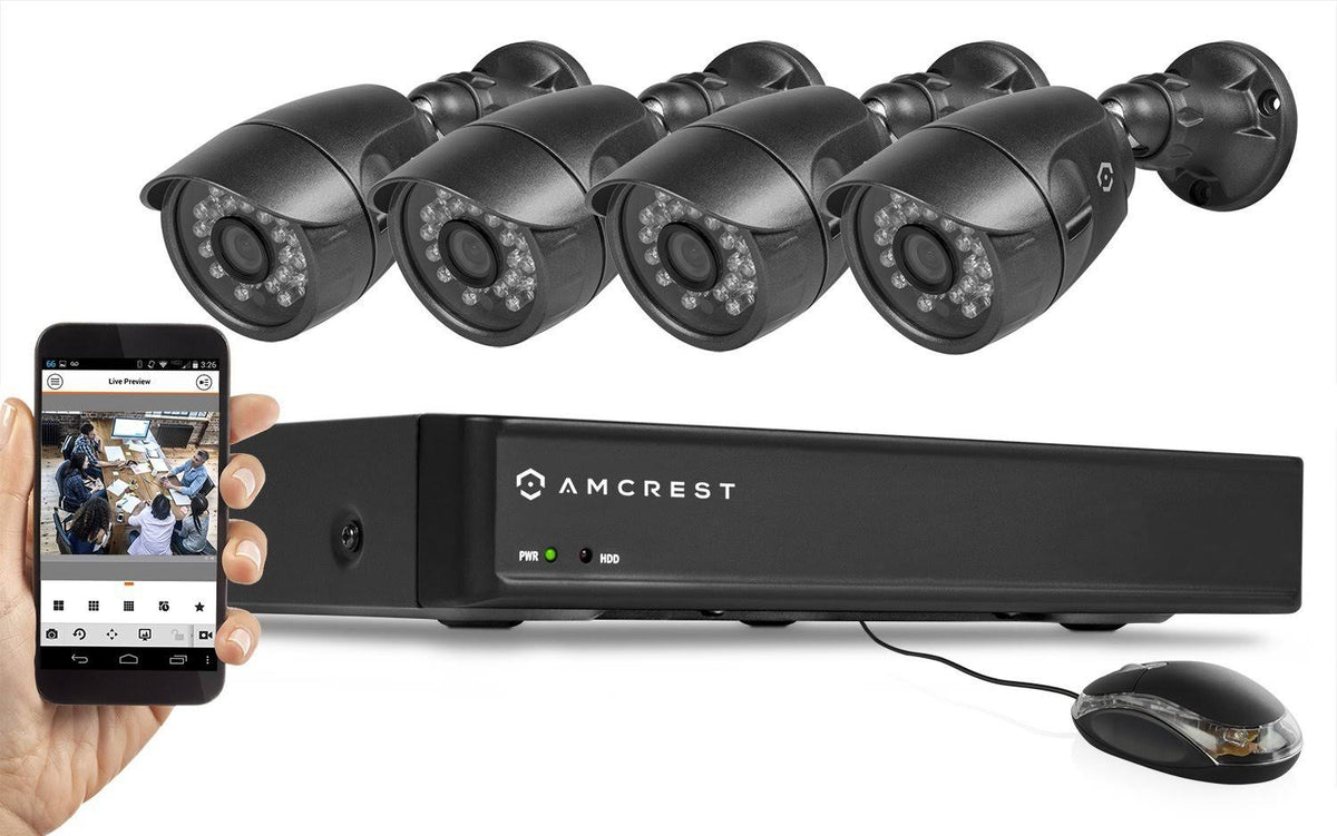 4-Channel DVR Security System with 4 Weatherproof Bullet Cameras Z948