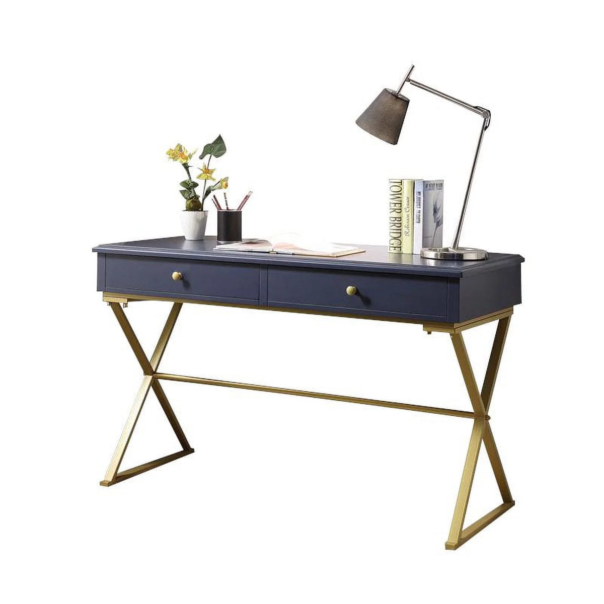 Blue and Gold Writing Desk P24831