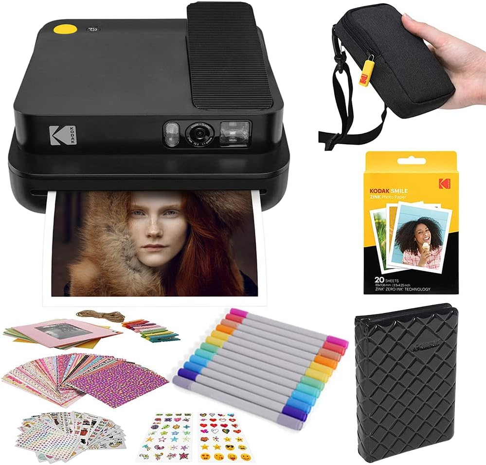 Digital Instant Camera for 3.5 x 4.25 Zink Photo Paper, 16MP (Blue) U226
