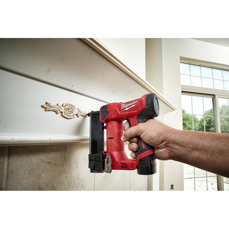 18V Lithium-Ion Brushless Cordless 1/4 in. Hex Impact Driver Kit with Pin Nailer & 2.0 Ah Battery X947