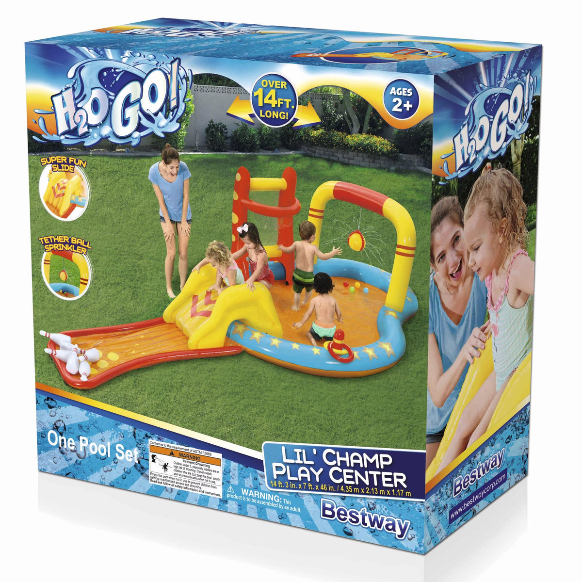 Inflatable Play Pool Center with Slide C372258