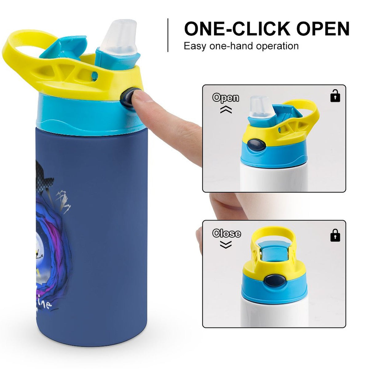 Insulated Stainless Steel Water Bottle with Straw V335568