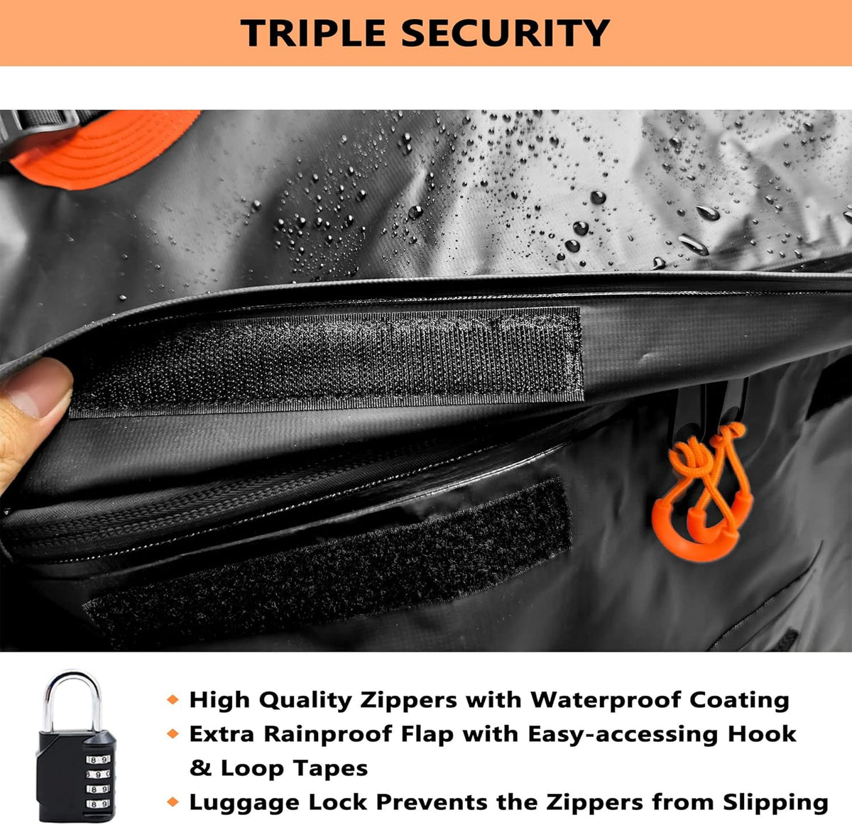 Hitch Cargo Carrier Bag 60 x 24 x 26 Foldable with 6 Reinforced Straps P767