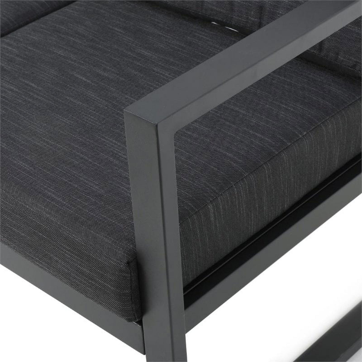 12-Piece Outdoor Aluminum Sectional Sofa Set in Black S226781