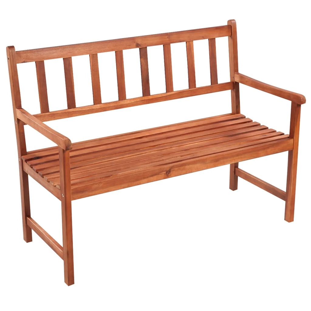 Solid Acacia Wood Patio Bench with Cushion R864980