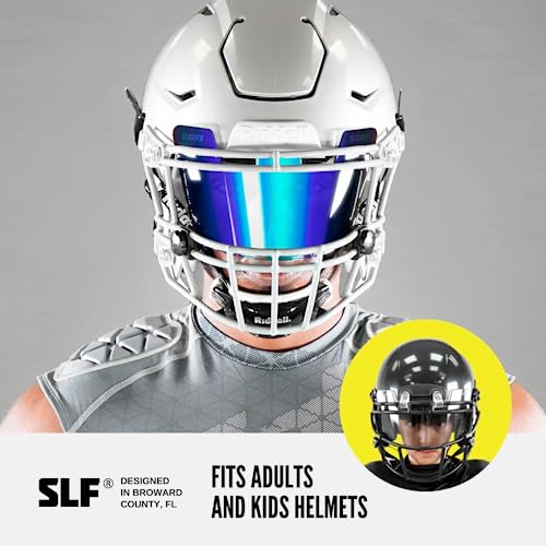Tinted Football Visor with Clips and Microfiber Bag T3319