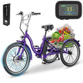 24'' 500W 7-Speed Electric Tricycle with Removable Battery N51992