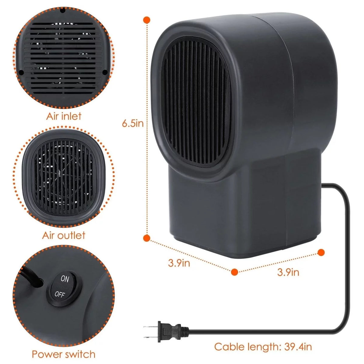 Portable Electric Space Heater B67456
