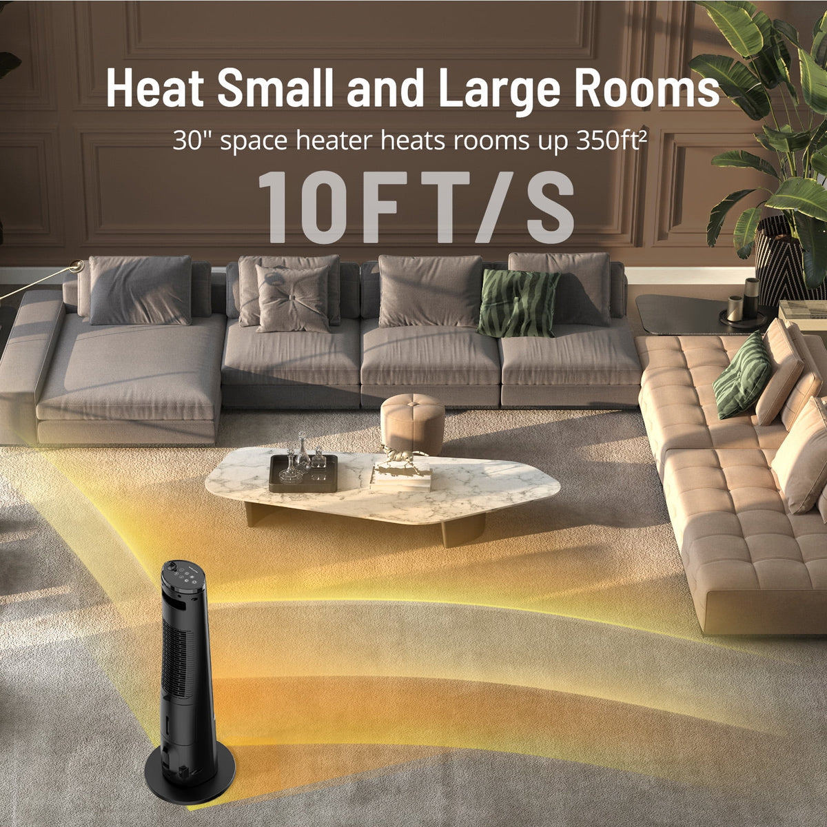 2-in-1 Tower Space Heater Humidifier with Thermostat X639975