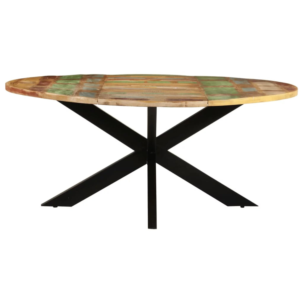 Round Solid Reclaimed Wood Dining Table V57976