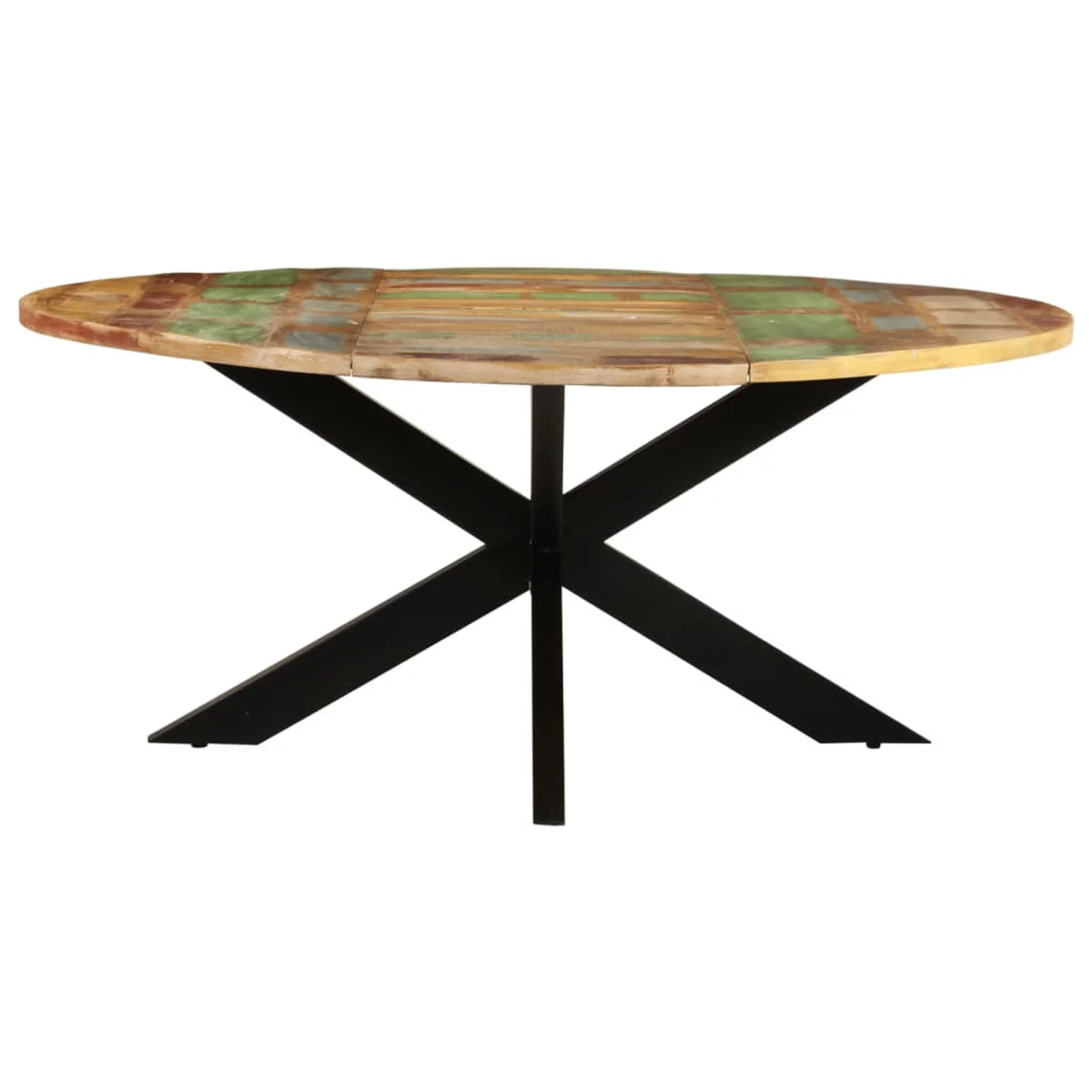 Round Solid Reclaimed Wood Dining Table V57976