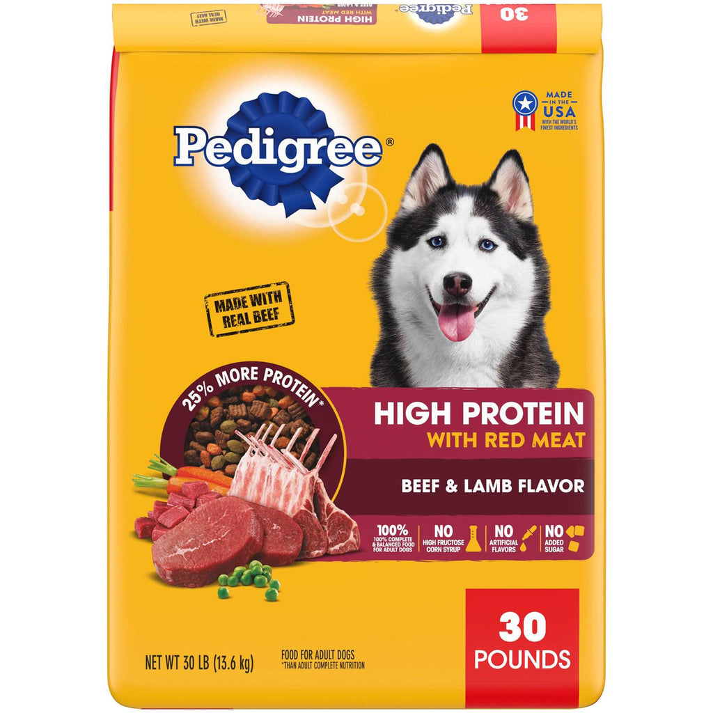 High Protein Adult Dry Dog Food Beef and Lamb B8879