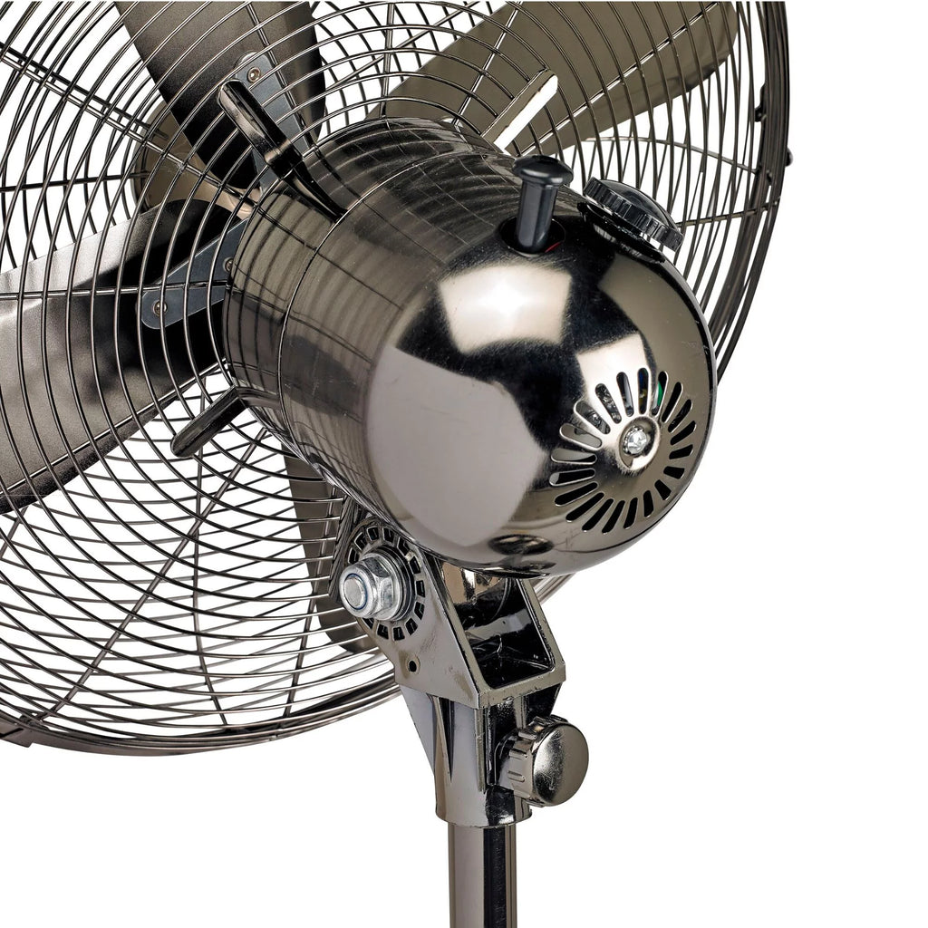 49" Black Adjustable Height Standing Floor Fan O937
