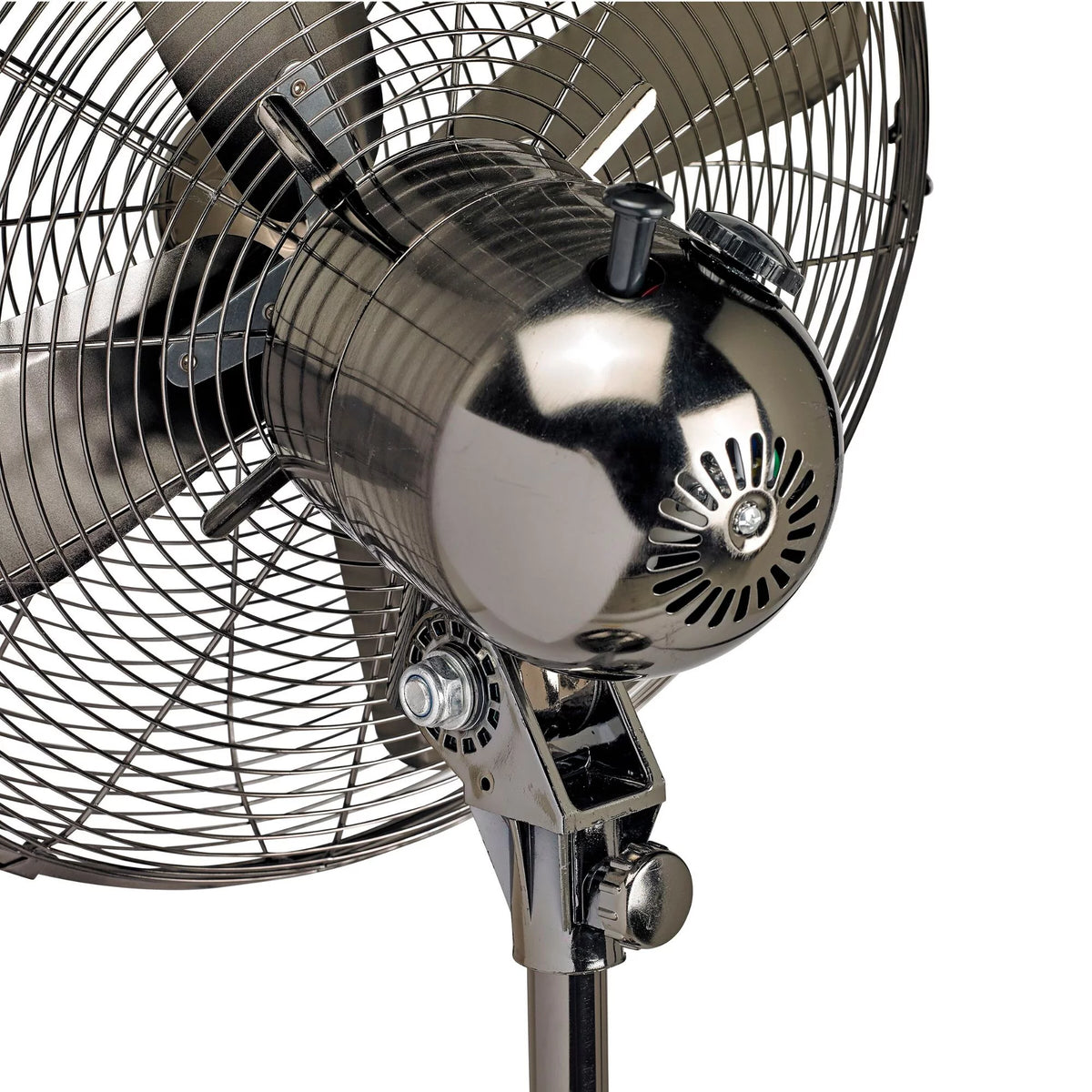 49" Black Adjustable Height Standing Floor Fan O937