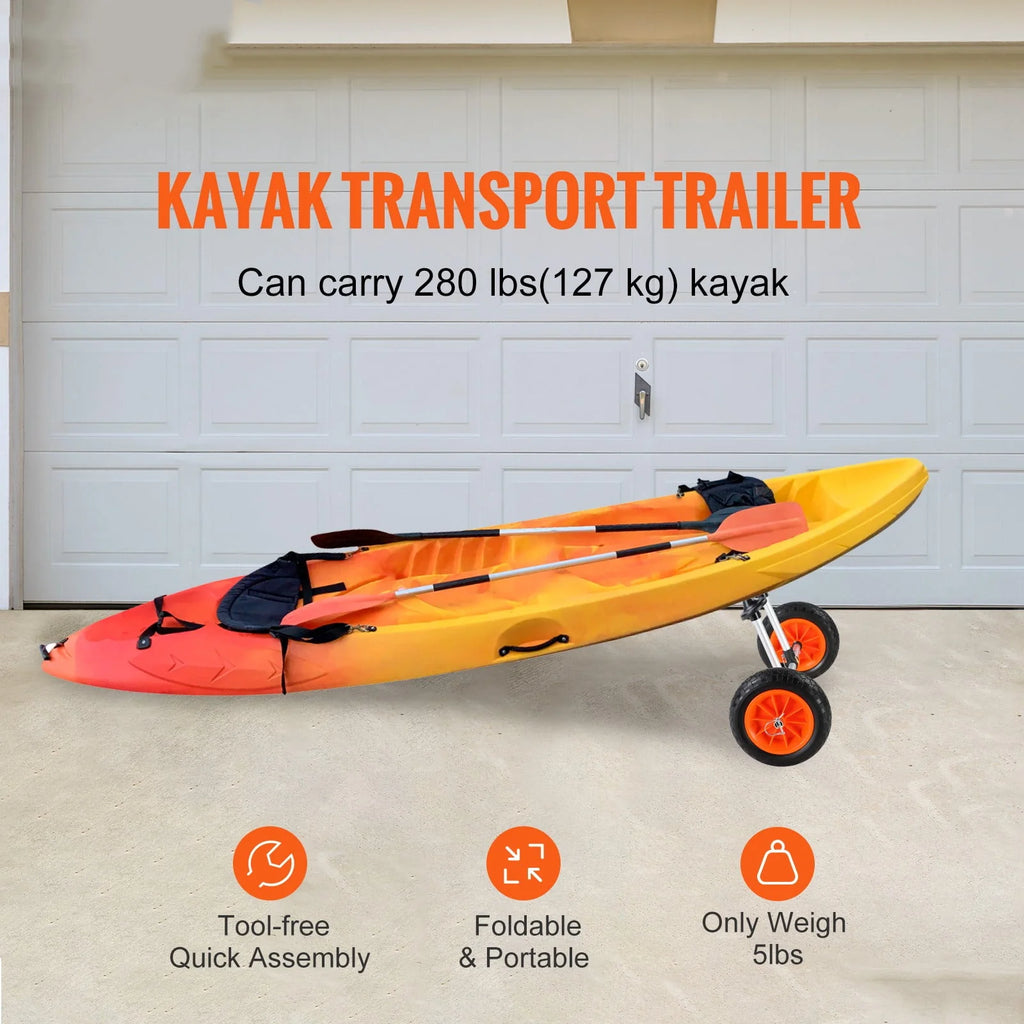 Adjustable Kayak Cart with 10'' Solid Tires P390301
